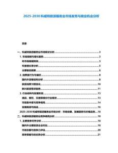 2025-2030科威特旅游服務業市場發育與商業機會分析