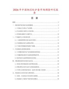 2026年中國銅芯軟護套市場調查研究報告