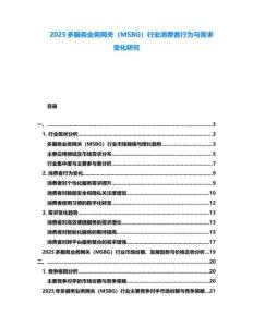 2025多服務業務網關（MSBG）行業消費者行為與需求變化研究