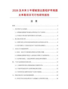 2026及未來5年褶皺滾邊圓鈕護帶高跟女單鞋項目可行性研究報告