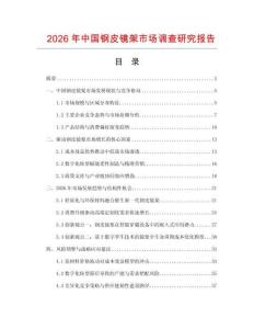 2026年中國鋼皮鏡架市場調查研究報告