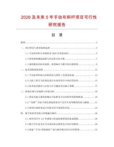 2026及未來5年手動布料桿項目可行性研究報告
