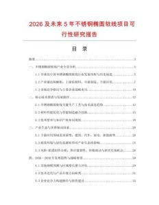 2026及未來(lái)5年不銹鋼橢圓軟線項(xiàng)目可行性研究報(bào)告