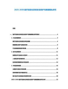 2025-2030醫(yī)療信息化系統(tǒng)安全防護(hù)與數(shù)據(jù)隱私研究