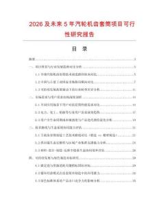 2026及未來5年汽輪機齒套筒項目可行性研究報告