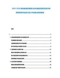 2025-2030新加坡酒店管理行業市場現狀滿足需求分析預測投資評估進行設計評估重點規劃報告