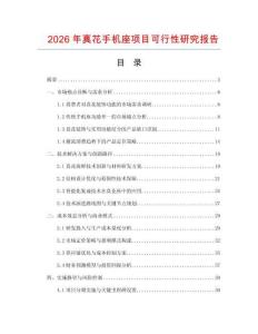 2026年真花手機座項目可行性研究報告