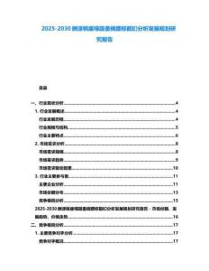 2025-2030酬諄檳瘥嚎趿蚤檎膘椋戳鍆分析發(fā)展規(guī)劃研究報告