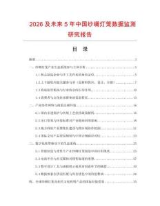 2026及未來5年中國紗綢燈籠數(shù)據(jù)監(jiān)測(cè)研究報(bào)告