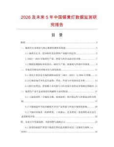 2026及未來5年中國鎘黃燈數(shù)據(jù)監(jiān)測研究報告