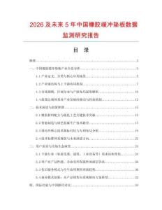 2026及未來5年中國橡膠緩沖墊板數(shù)據(jù)監(jiān)測研究報告