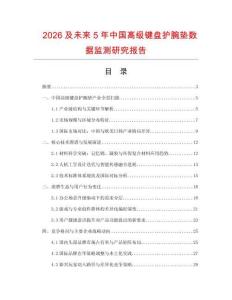 2026及未來5年中國高級鍵盤護腕墊數據監測研究報告