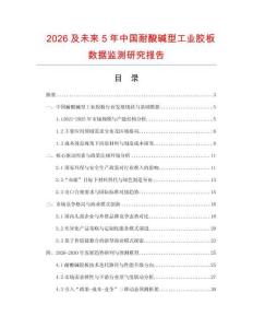 2026及未來5年中國耐酸堿型工業(yè)膠板數(shù)據(jù)監(jiān)測研究報告