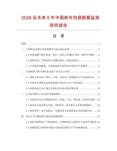 2026及未來5年中國帆布包袋數據監測研究報告