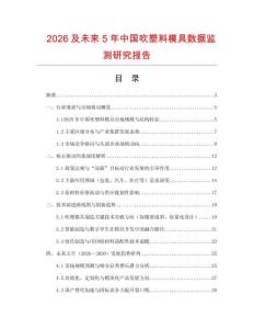2026及未來5年中國吹塑料模具數(shù)據(jù)監(jiān)測研究報告
