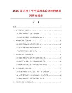 2026及未來5年中國雙軌自動線數據監測研究報告