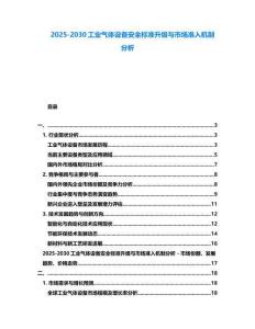 2025-2030工業氣體設備安全標準升級與市場準入機制分析