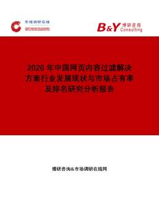 2026年中國網頁內容過濾解決方案行業發展現狀與市場占有率及排名研究分析報告