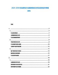 2025-2030創業孵化行業服務模式分析及投資運作策略研究