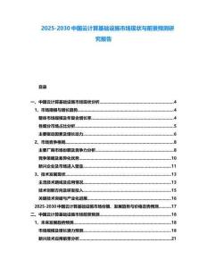 2025-2030中國云計算基礎設施市場現狀與前景預測研究報告