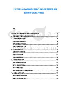 2025至2030中國油田化學(xué)品行業(yè)市場深度研究及發(fā)展前景投資可行性分析報(bào)告