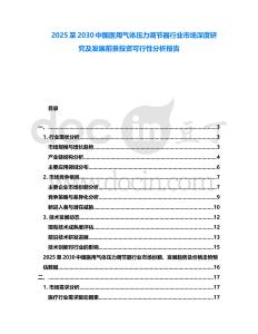 2025至2030中國醫(yī)用氣體壓力調(diào)節(jié)器行業(yè)市場深度研究及發(fā)展前景投資可行性分析報(bào)告