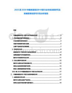 2025至2030中國表盤指示外卡鉗行業市場深度研究及發展前景投資可行性分析報告