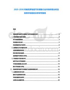 2025-2030丹麥克羅地亞汽車銷售行業(yè)市場供需分析及投資評估規(guī)劃分析研究報告