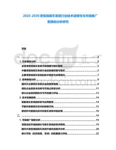 2025-2030滑雪場纜車系統行業技術適用性與市場推廣前景的分析研究