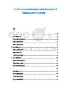 2025至2030中國(guó)數(shù)字射線照相術(shù)行業(yè)市場(chǎng)深度研究及發(fā)展前景投資可行性分析報(bào)告