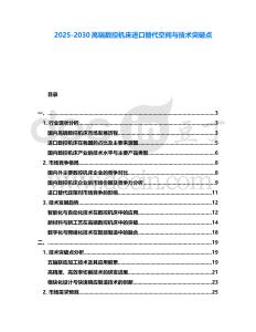 2025-2030高端數控機床進口替代空間與技術突破點