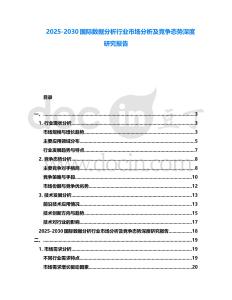 2025-2030國際數(shù)據(jù)分析行業(yè)市場分析及競爭態(tài)勢深度研究報告