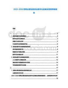 2025-2030哥斯達黎加旅游業數字化發展及營銷策略報告