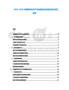 2025-2030中國數字經濟產業發展現狀及增長潛力研究報告