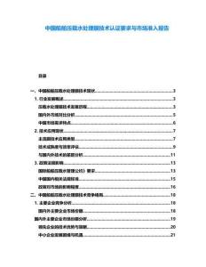 中國船舶壓載水處理膜技術認證要求與市場準入報告