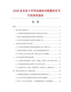 2026及未來5年仰坐推舉訓練器項目可行性研究報告