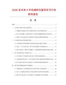 2026及未來5年機械碎石籃項目可行性研究報告