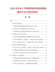 2026及未來5年網(wǎng)眼兩路網(wǎng)絡(luò)視頻服務(wù)器項(xiàng)目可行性研究報(bào)告