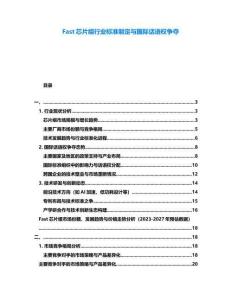 Fast芯片組行業(yè)標(biāo)準(zhǔn)制定與國(guó)際話語權(quán)爭(zhēng)奪