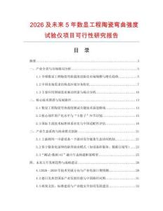2026及未來5年數(shù)顯工程陶瓷彎曲強(qiáng)度試驗(yàn)儀項(xiàng)目可行性研究報(bào)告