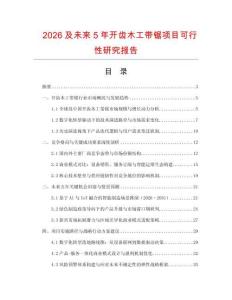 2026及未來5年開齒木工帶鋸項目可行性研究報告
