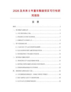 2026及未來5年童車鞍座項目可行性研究報告
