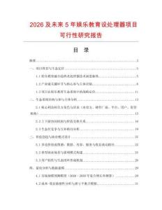 2026及未來5年娛樂教育設處理器項目可行性研究報告