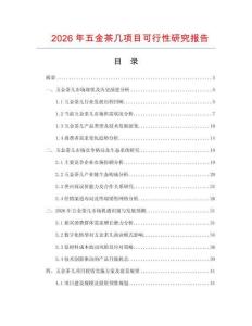 2026年五金茶幾項(xiàng)目可行性研究報(bào)告