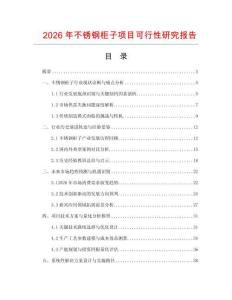 2026年不銹鋼柜子項目可行性研究報告