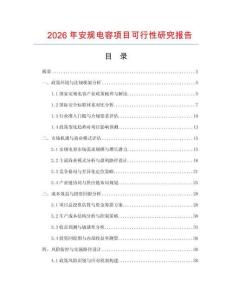 2026年安規(guī)電容項(xiàng)目可行性研究報(bào)告