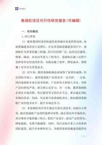 卷揚(yáng)機(jī)項(xiàng)目可行性研究報(bào)告(可編輯)