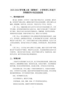 2025-2026學(xué)年冀人版（新教材） 小學(xué)科學(xué)二年級(jí)下學(xué)期教學(xué)計(jì)劃及進(jìn)度表