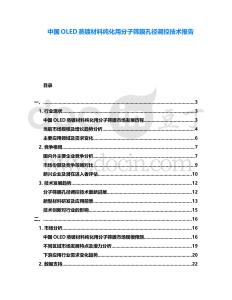 中國OLED蒸鍍材料純化用分子篩膜孔徑調控技術報告