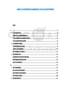 中國(guó)工業(yè)互聯(lián)網(wǎng)平臺(tái)服務(wù)能力與行業(yè)滲透率報(bào)告